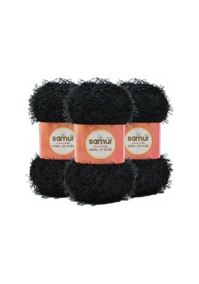 3 Adet Sp-samur Sakal Lif İpliği 430 Siyah-100 Gr-100 Mt