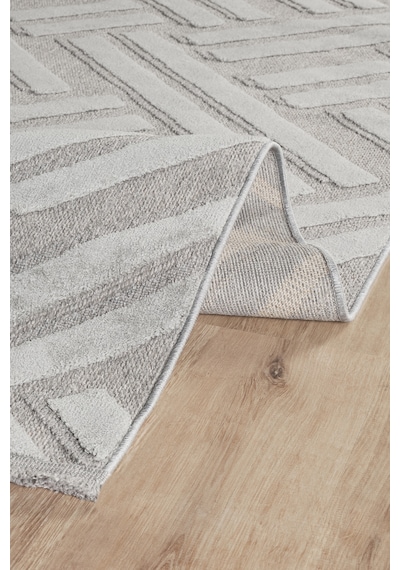 Kaşmir Halı İskandinav Frida Grey 80x300 Cm Salon Mutfak Halısı Yolluk Gri