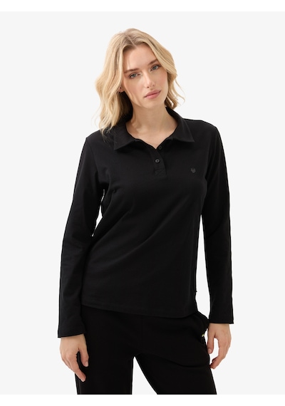 Kadın Polo Yaka T-shirt 60582 - Siyah SIYAH