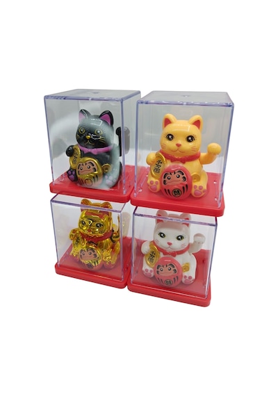Dörtlü Maneki Neko El Sallayan Şans Kedisi Güneş Enerjili Set No04sns