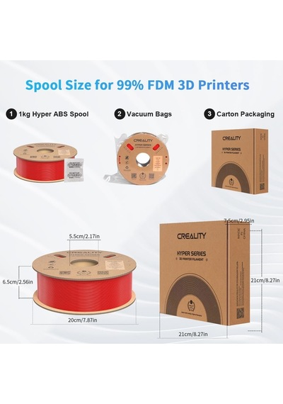 Creality Hyper Abs Kırmızı Filament 1.75mm 1000gr - Urhanshop Yetkili Satış