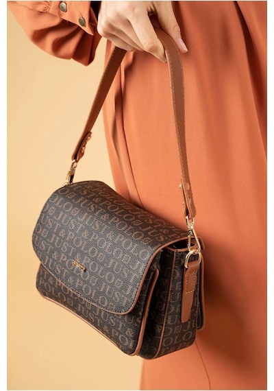Just Polo Taba 2 Bölmeli Omuz Çantası Monogram 2197mh