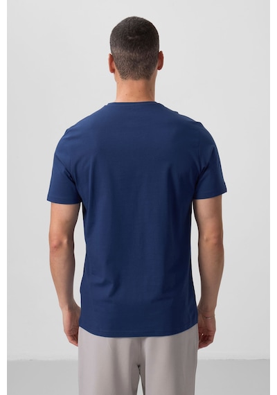 Tommy Life İndigo Basic Kısa Kol Standart Kalıp V Yaka Erkek T-shirt - 87912 Indıgo