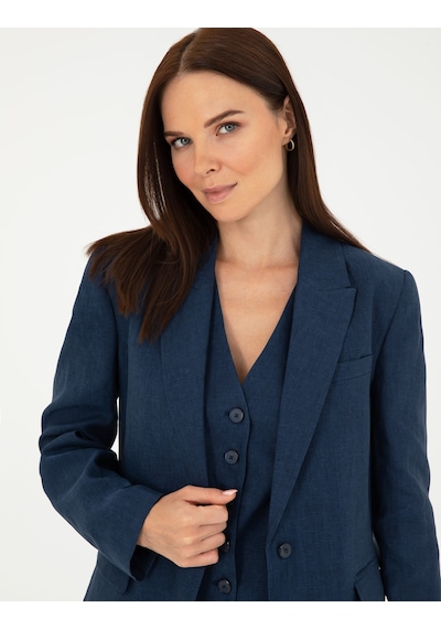 Pierre Cardin Kadın Lacivert Regular Fit Ceket 50282094-vr033 Lacivert