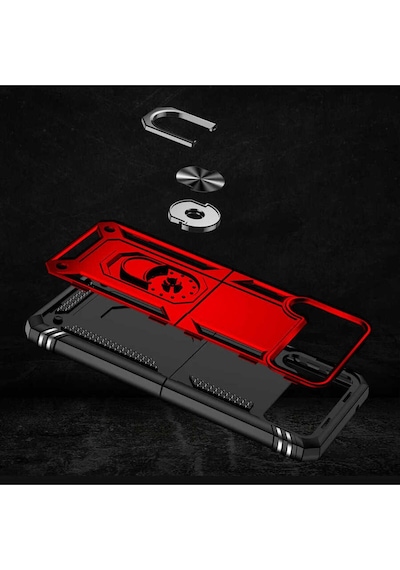 Galaxy Z Flip 4 Uyumlu Zore Vega Seri Tank Zırh Koruma Kılıf-mavi