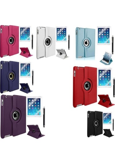 Apple Uyumlu iPad 2 3 4 Zore Dönebilen Standlı Kılıf-Siyah