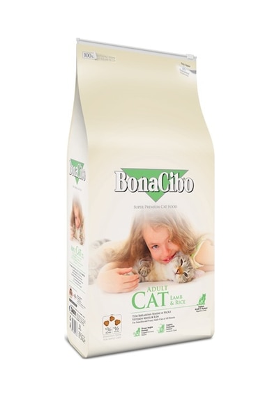 Bonacibo Adult Cat Kuzu Etli ve Pirinçli Yetişkin Kedi Maması 2 KG