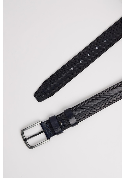 Tudors Erkek %100 Hakiki Deri 4 Cm Spor Lacivert Kemer-32649 Lacivert