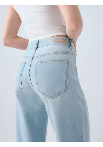 Wide Leg Regular Fit Kadın Pantolon Denim