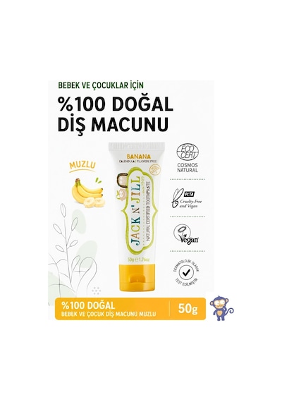 Jack And Jill Kids Organik Muzlu Diş Macunu 50 Gr Doğal İçerikli Hassas Diş Etleri İçin