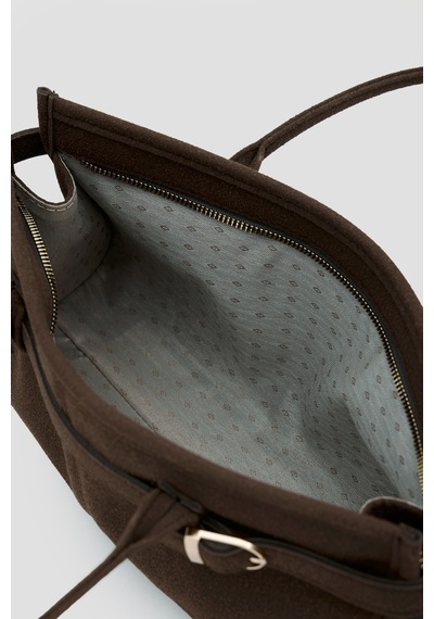 Shule Bags Enyola Vintage Süet Çanta Kahve Kahve