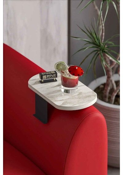 Ikili 2 Adet Yan Sehpa Ayarlanabilir Tepsi Dekoratif Modern Tepsi Oval Çok Renkli