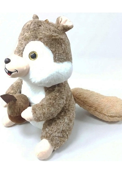 Sevimli Peluş Sincap 50 Cm - Dev Pofuduk Kuyruklu Özel Tasarım Hediye Peluşu