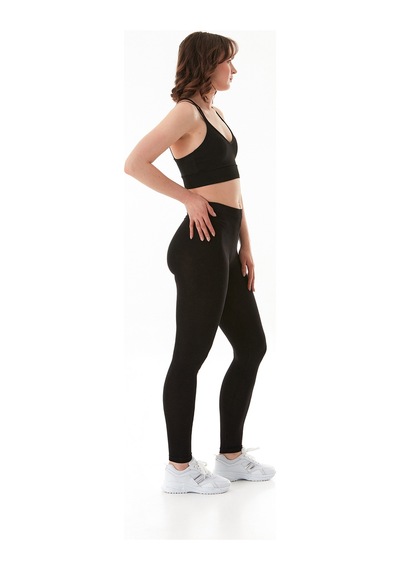 Fullamoda Basic İnce Askılı Kaplı Büstiyer Siyah