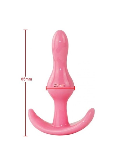 Backpart 2 Boğumlu Silikon Anal Tıkaç - Mor-pembe