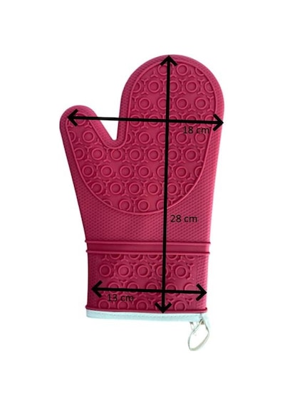 Silikon Fırın Eldiveni 28 18 13 Cm Pastaland Kırmızı