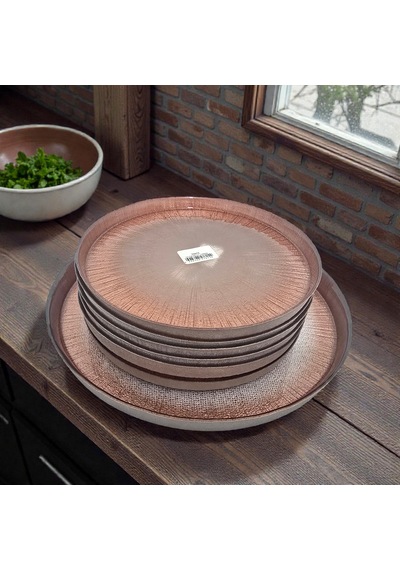 Sudedi Home Sudedi Dik Kenar Transparan Cam Pasta Tabağı Çok Renkli