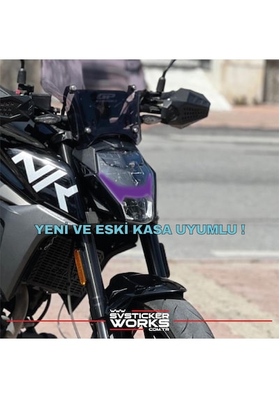 Cfmoto Nk250 Far Sticker 2018-2025 Uyumlu Hazır Far Sticker Kit Mor