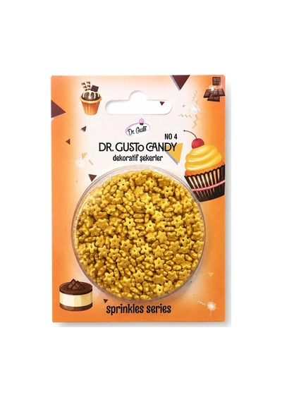 Dr. Gusto Star Yıldız Altın Pasta Süsleme Şekeri