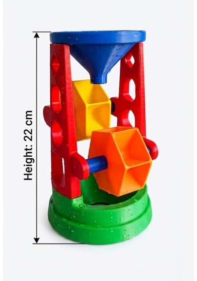 Eğitici Kum Ve Su Çarkı Değirmeni Plaj Oyuncağı 22 Cm