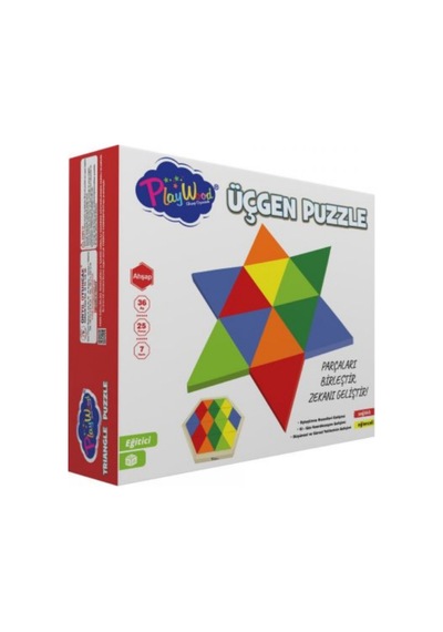 ONY Kutuda 24 Parça Ahşap Üçgen Puzzle