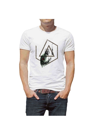 Link İn Park Chester Bennington Numb Baskılı Beyaz Erkek Tshirt