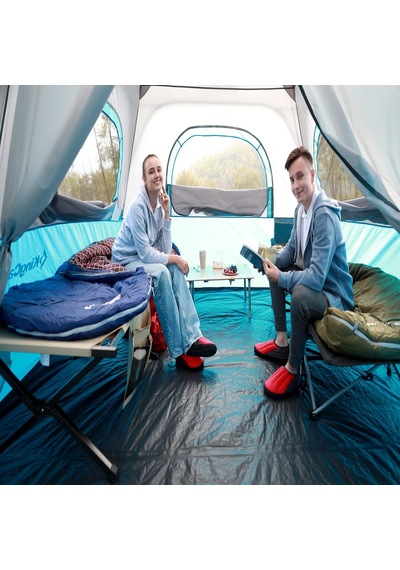 Kingcamp Freespace 250 Relax -8 C Geniş Uyku Tulumu Navy Sol F. Çok Renkli