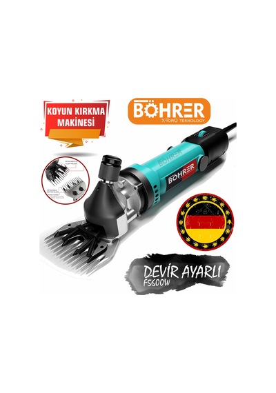 Böhrer Hb0253t Alman Koyun Keçi Kırkma Kırpma Makinesi ,blue 3200w Devir Ayarlı ,bakır Sargılı Beiyuan Bıçak
