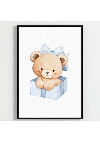 "besay Hoş Geldin Bebek ""ıt's A Boy"" Temalı Çocuk Odası Dekorasyonu Yeni Doğan Hediyesi Sulu Boya Poster 3'lü Set A2 Çe