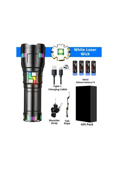 F.b.ı F-3002 Alüminyum Tg Led Gece Şeritli Type-c Şarjlı El Feri