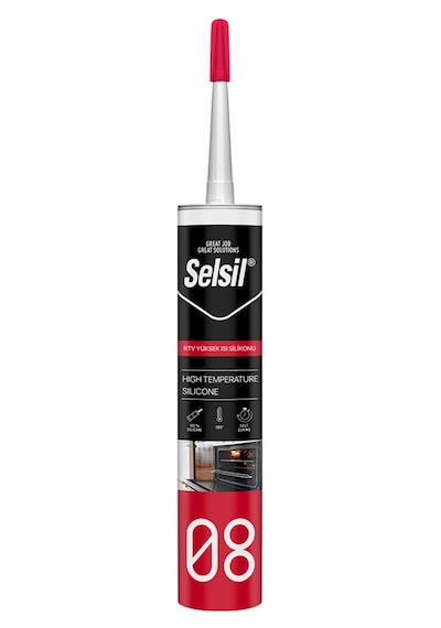Selsıl 08 Rtv Yuksek Isı Sılıkonu 280 Ml Kırmızı
