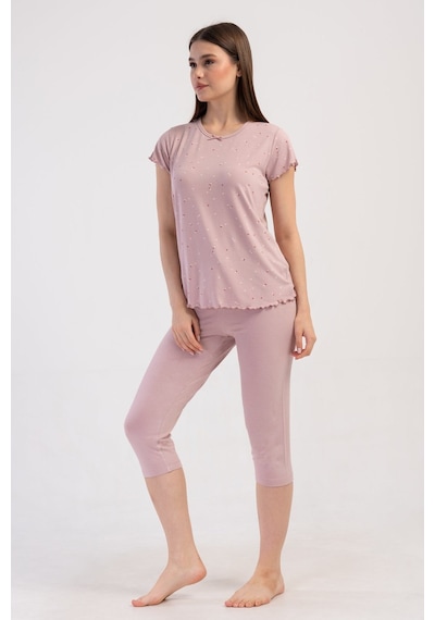 Yake Store Kadın Lyc Vıscon Xxl Kayık Yaka Fıyonklu Bıbılalı Kısa Kol Etegı Oval Kaprı Takım - Rosebloom Pembe Yake Store Kadın Lyc Vıscon Xxl Kayık Yaka Fıyonklu Bıbılalı Kısa Kol Etegı Oval Kaprı Takım - Rosebloom Pembe
