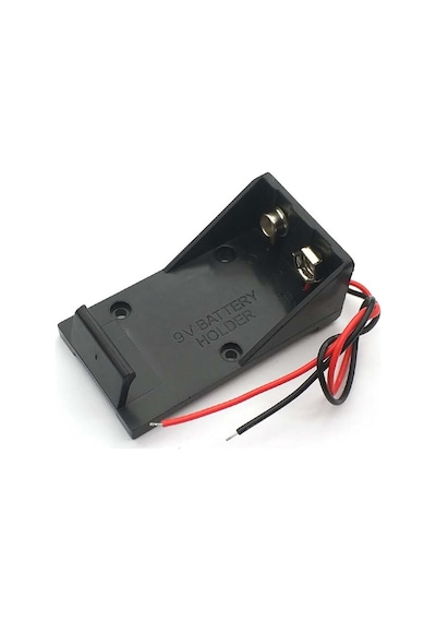 Alkatronik-9V Pil Yuvası Kablolu Kolay Taşınabilir Batarya Pil Kutusu