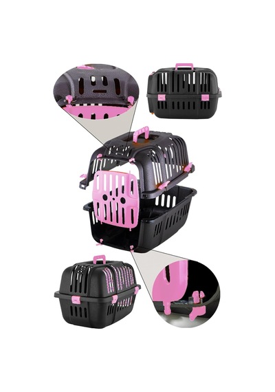 Kedi & Küçük Irk Köpek Taşıma Çantası Sepeti Kafesi Ön Açılır Kapılı, Hava Delikli, 6 Kg Kapasiteli, 48x32x33 Cm - Vn11002