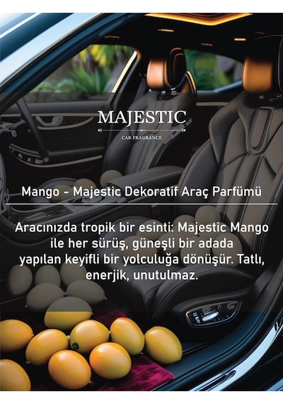 Majestic Oto Kokusu Mango 7 Ml - Dekoratif Araç Parfümü
