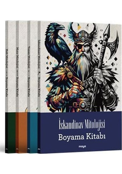 Maya Mitoloji Boyama Seti - 4 Kitap / Kolektif