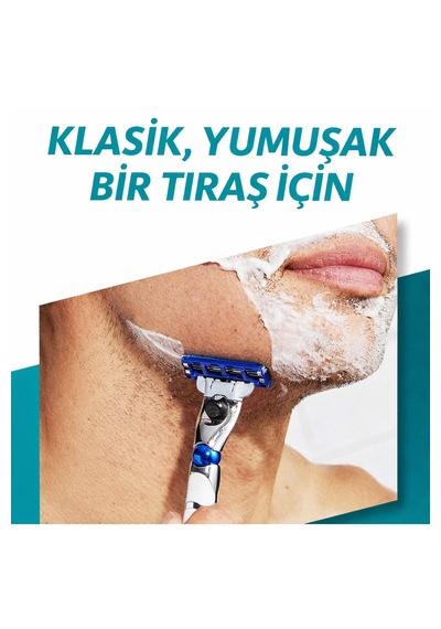 Gillette Mach3 Turbo 3d Tıraş Makinesi, 1 Sap + 1 Yedek Bıçak, 3 Bıçaklı