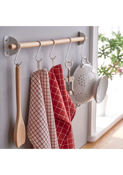 Ikea Rınnıg 4'lü Mutfak Havlusu 45 X 60 Cm Kırmızı - Bej Çok Renkli