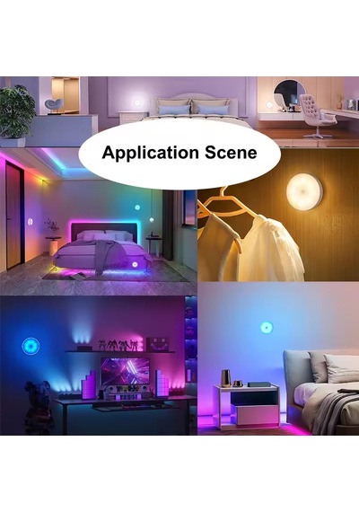 Şarjlı Rgb Led Gece Lambası 16 Renk Kumandalı Dekoratif Akıllı Işık - Renk Değiştiren Ortam Aydınlatma
