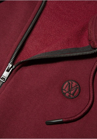 Mavi - Kapüşonlu Fermuarlı Bordo Basic Sweatshirt 066979-70426 Bordo