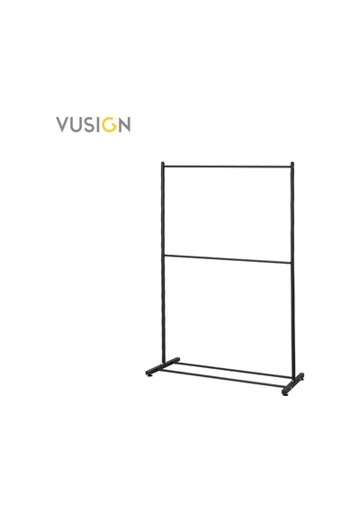 Vusıgn 2 Katlı Karbon Çelik Elbise Askısı Metal Kıyafet Askılığı 100x160 Cm Ahşap Rengi
