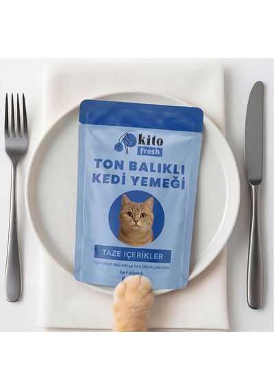 Fresh Ton Balıklı Kedi Yemeği%100 Taze İçerikli Mama 80 G