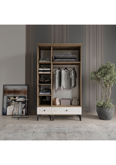 Beenal Nisa 3 Kapaklı Gardırop Dolap 120cm Atlantik Çam-Aytaşı