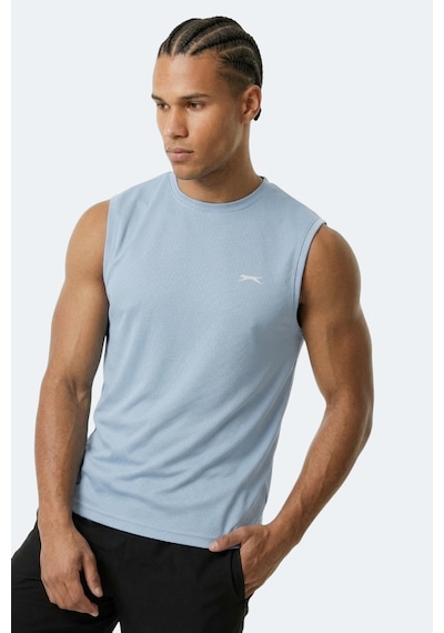 Slazenger Hazzar I Erkek Kolsuz Açık Mavi Tişört