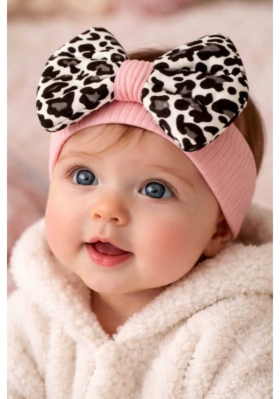 Leoparlı Bandana 6130 Pembe Pembe