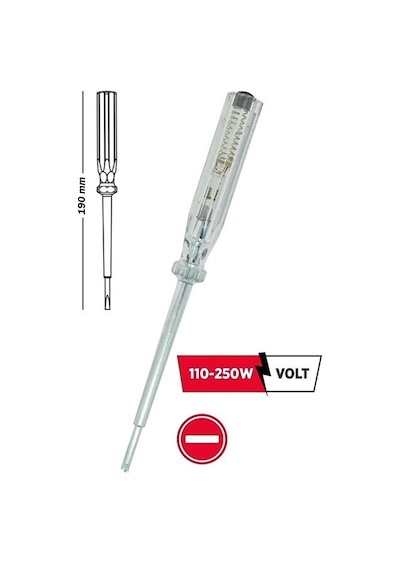 Rodex Rkn210 Düz Uçlu Kontrol Kalemi 190 Mm