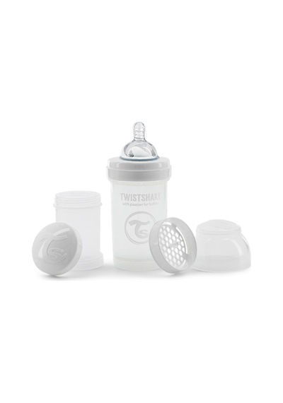 78006 Anti-colic 180ml Biberon, Beyaz/ Şeffaf Çok Renkli