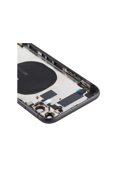 Cbtx Apple Uyumlu iPhone 11 Pil Arka Kapağı Yan Tuşlar, Kart Tepsisi, Güç + Ses Esnek Kablosu Siyah