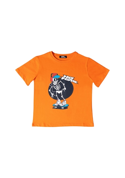 No Fear Baskılı Erkek Çocuk T-shirt B500318 Turuncu