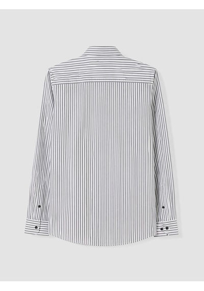 Lcwaıkıkı Classic Lacivert Regular Fit Çizgili Oxford Erkek Gömlek